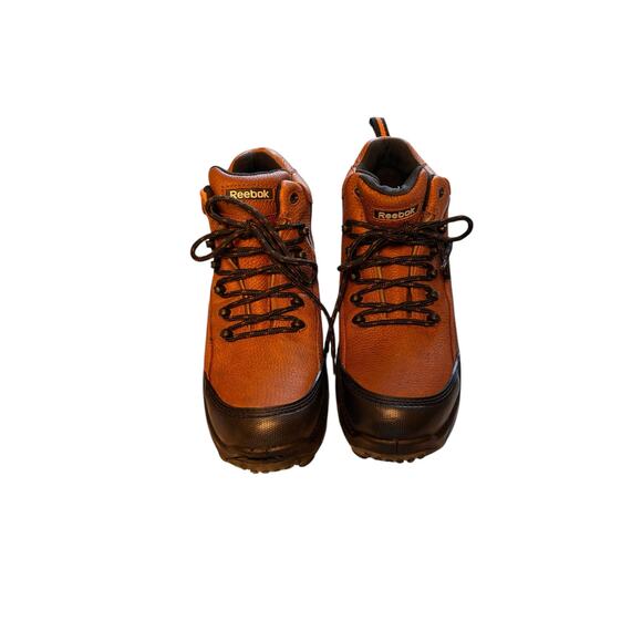 Reebok Waterproof Composite Toe Brown Leather Unisex Hiking Boots M/8.5 W/10.5 - Picture 3 of 12